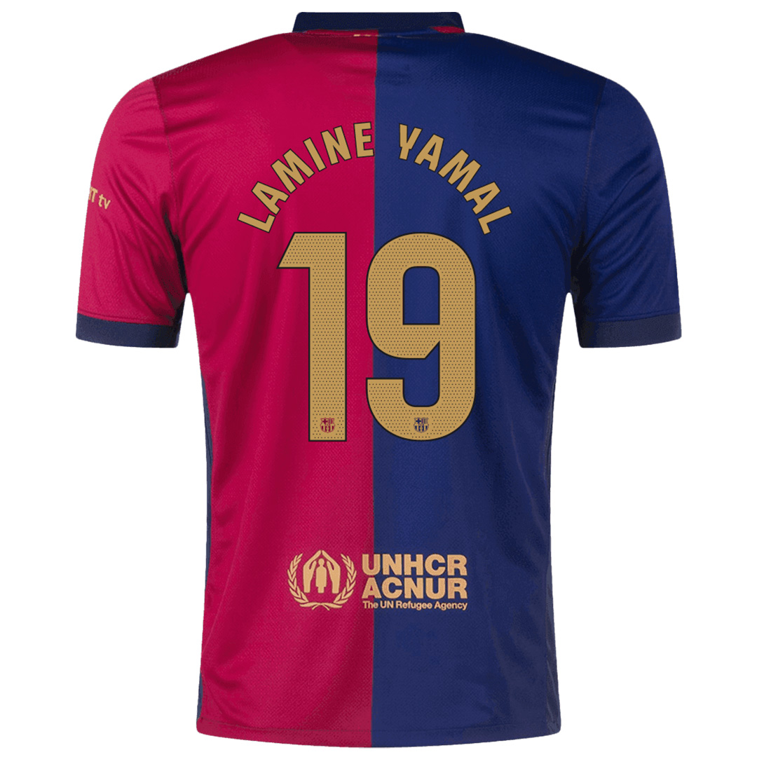 [Super Replica] LAMINE YAMAL #19 Barcelona Home Spotify Logo Without Text Jersey 2024/25 - Reps Jerseys