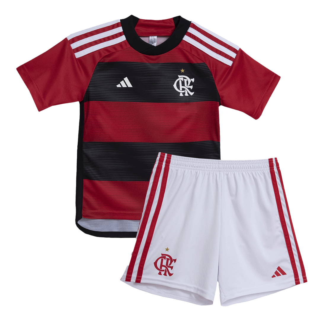 Kids CR Flamengo Home Jersey Kit 2023/24 - Reps Jerseys