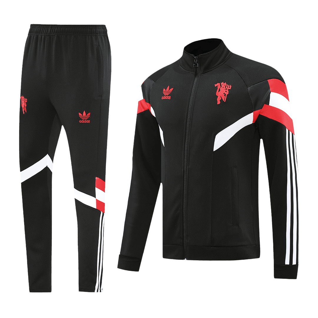 Manchester United Training Kit (Jacket+Pants) Black 2024/25 - Reps Jerseys