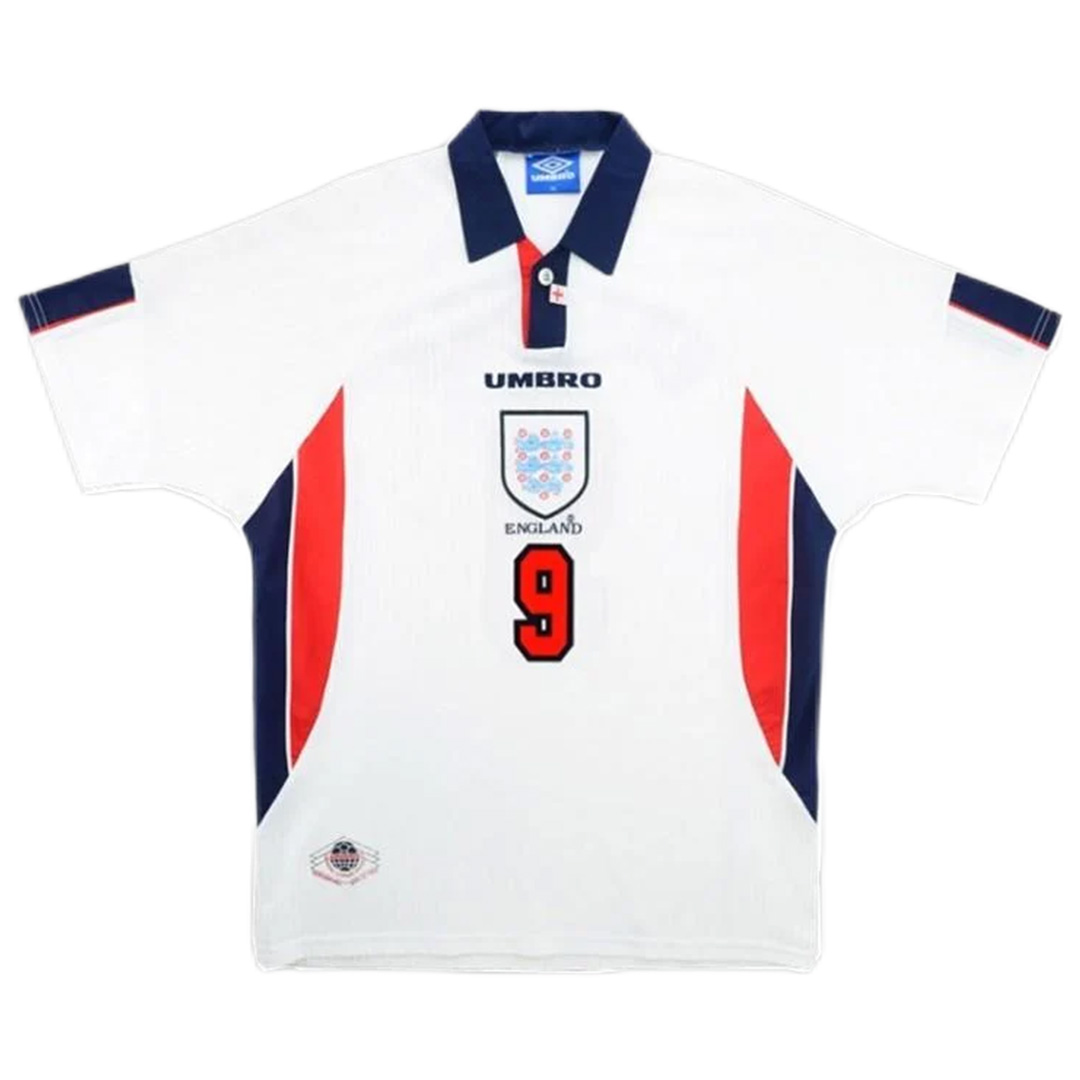 Shearer #9 Retro England Home Jersey World Cup 1998 - Reps Jerseys