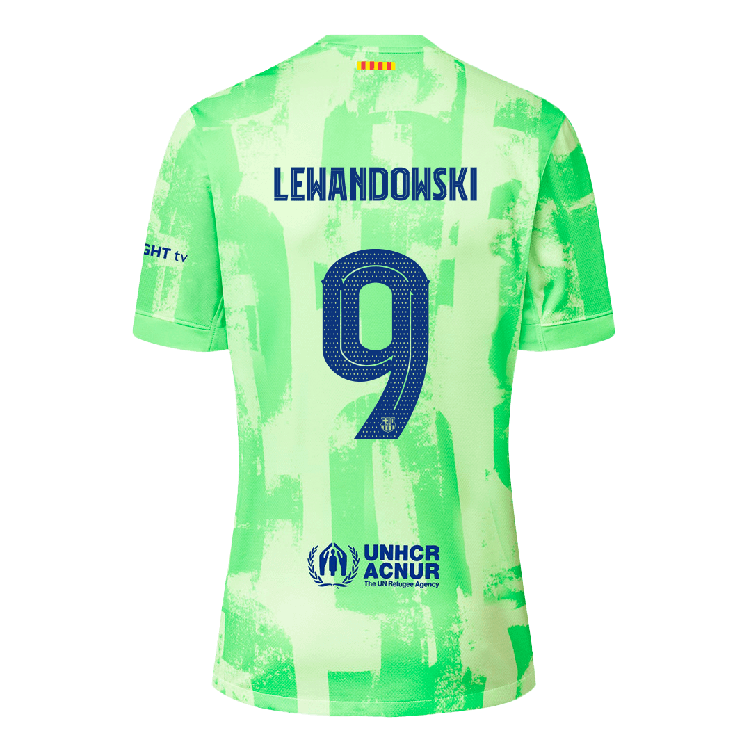 LEWANDOWSKI #9 Barcelona Third Jersey 2024/25 - UCL Font - Reps Jerseys