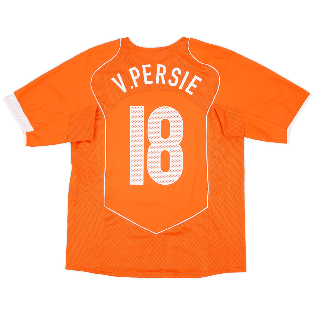 V.PERSIE #18 Netherlands Retro Jersey Home EURO 2004 - Reps Jerseys