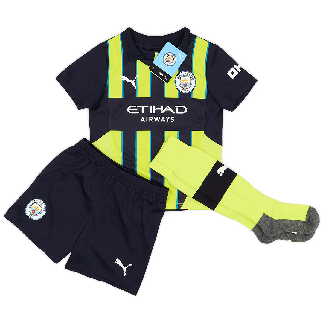 Kids Manchester City Away Full Kit(Jersey+Shorts+Socks) 2024/25 - Reps Jerseys