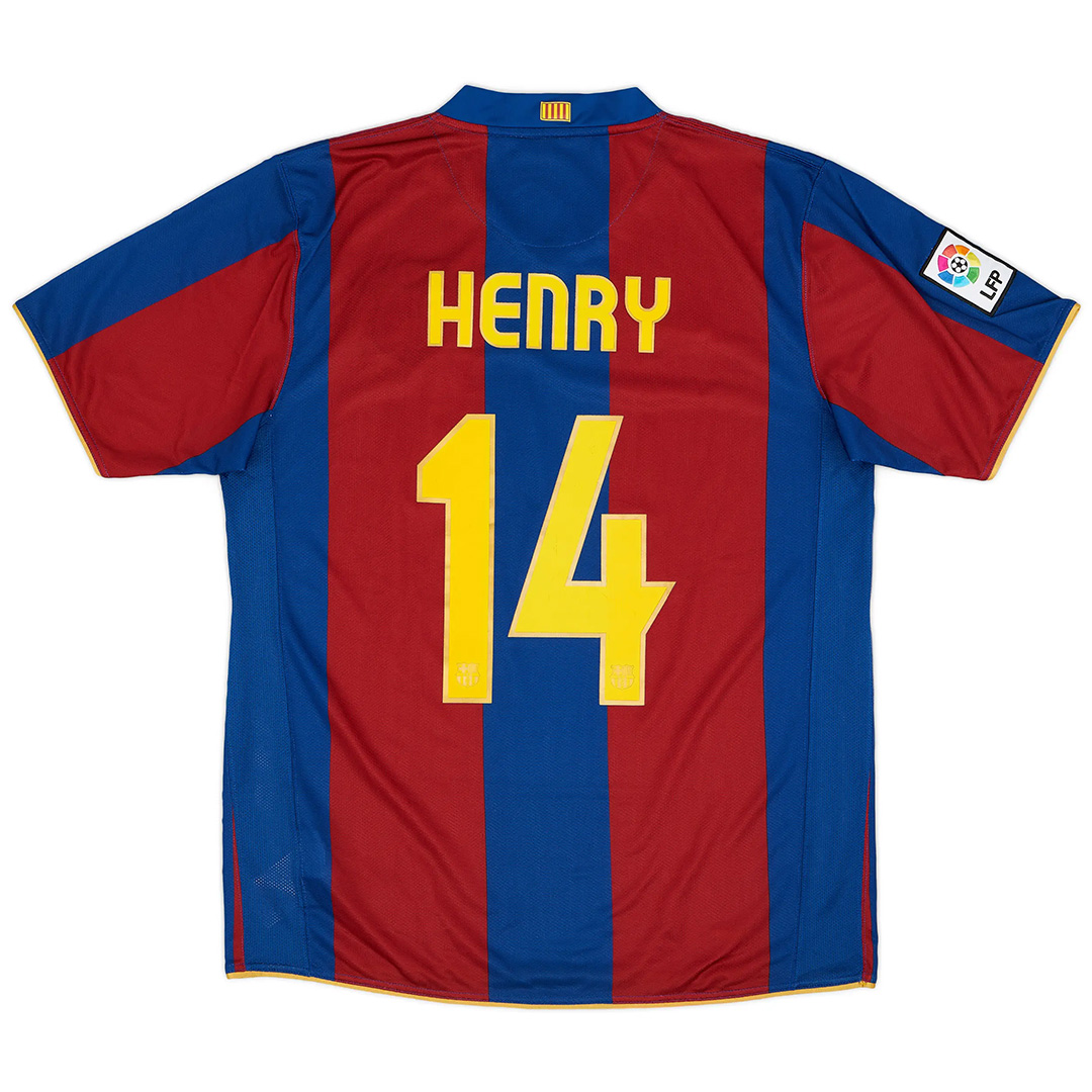 Henry #14 Barcelona Retro Home Jersey 50-Years Anniversary 2007/08 - Reps Jerseys