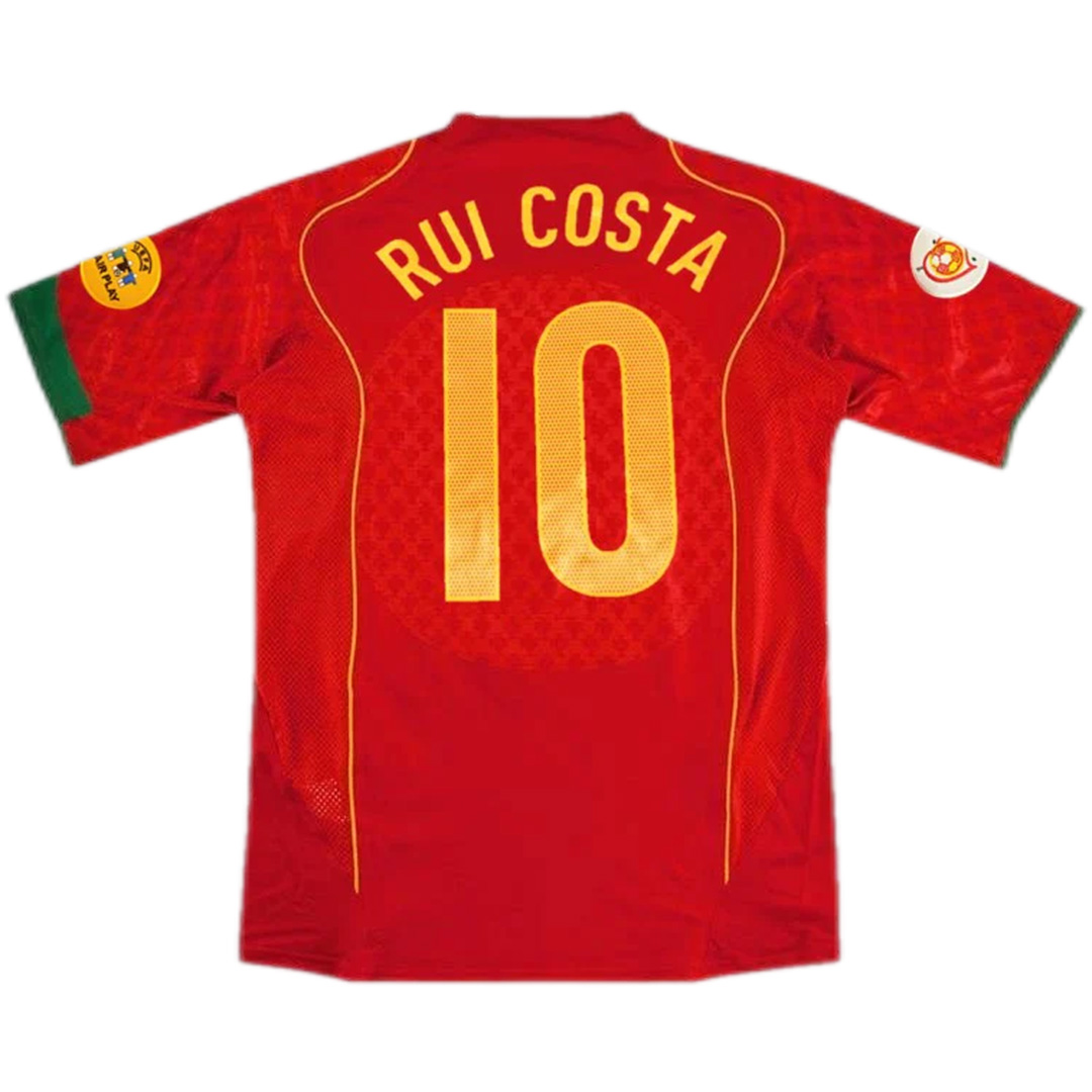 Portugal Rui Costa #10 Retro Jersey Home Euro Cup Final 2004 - Reps Jerseys