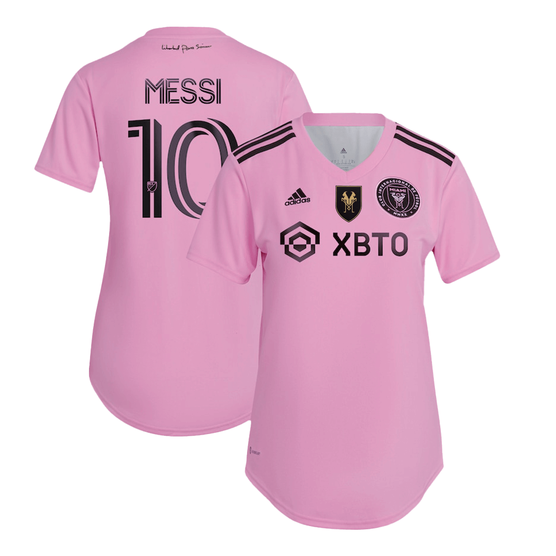 Women's MESSI #10 Inter Miami "Messi GOAT" Home Jersey 2022 - Reps Jerseys