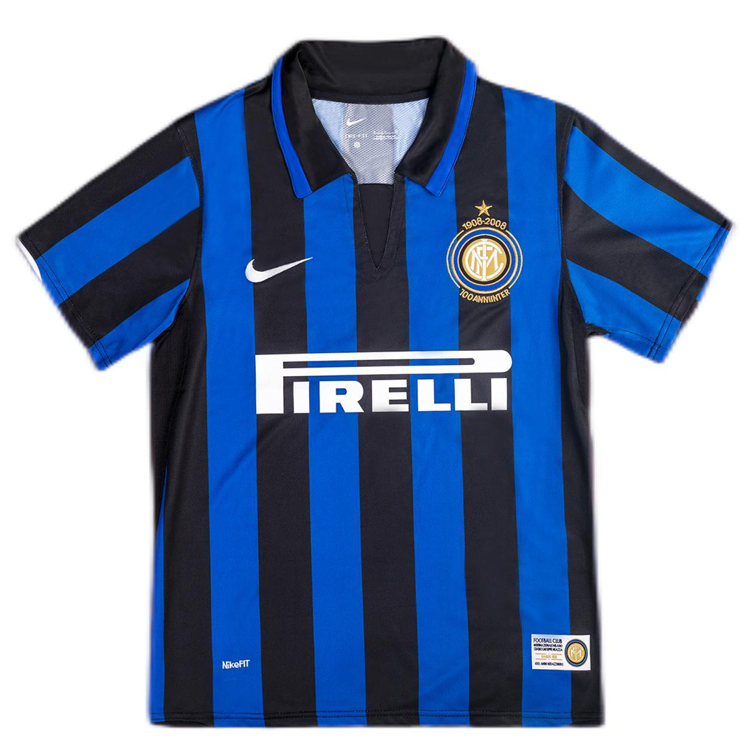 Retro Inter Milan 100th Anniversary Home Jersey 2007/08 - Reps Jerseys