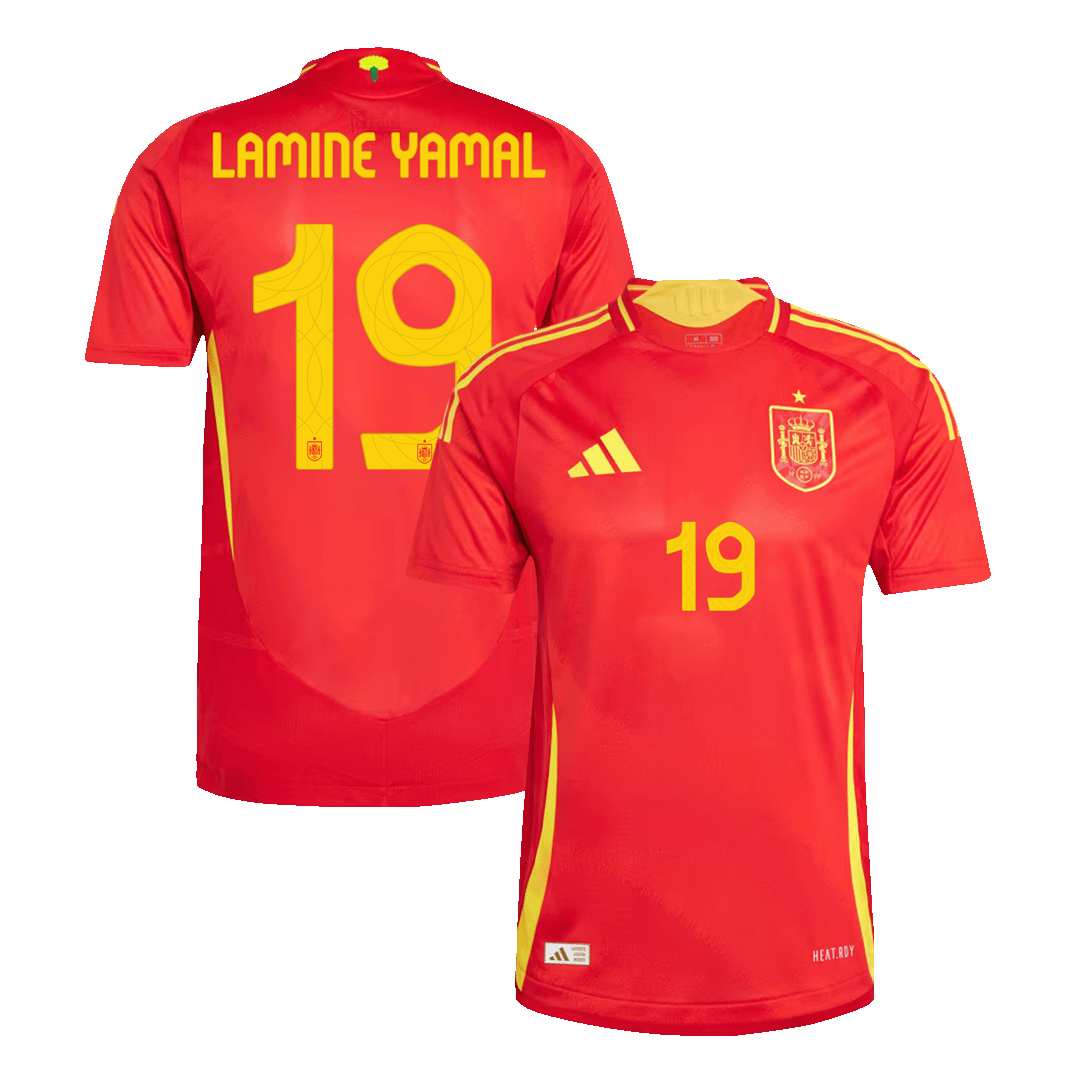 LAMINE YAMAL #19 Spain Home Jersey Player Version Euro 2024 - Reps Jerseys