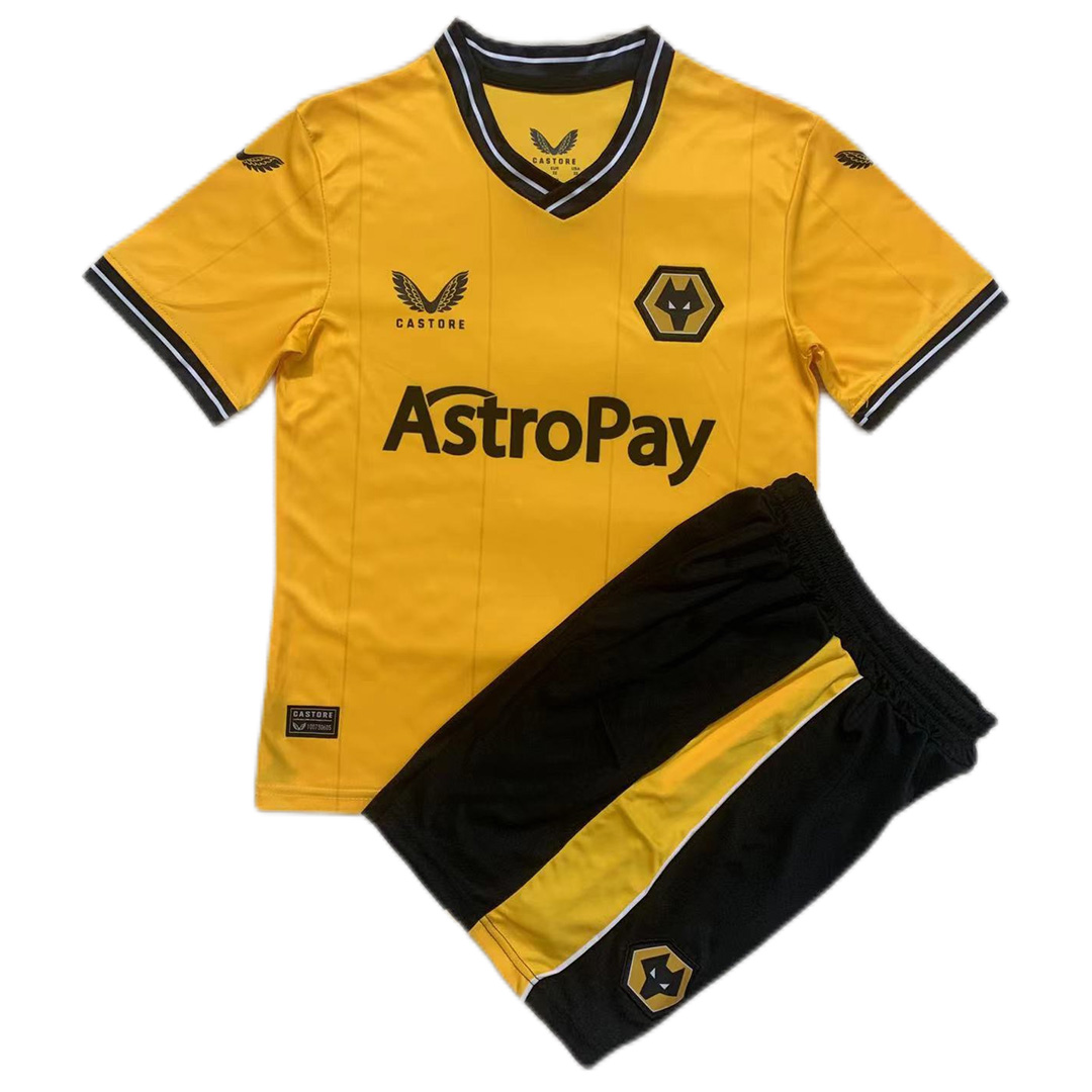 Kids Wolves Home Kit Jersey+Shorts 2023/24 - Reps Jerseys