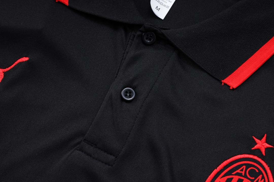 AC Milan Core Polo Shirt Black 2023/24 - Reps Jerseys