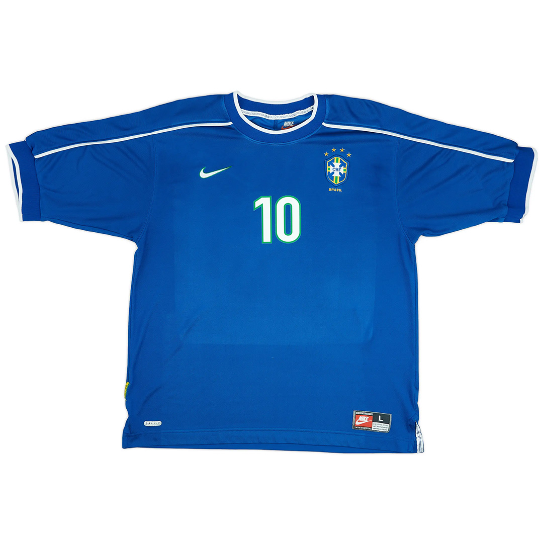 RIVALDO #10 Retro Brazil Away Jersey World Cup 1998 - Reps Jerseys