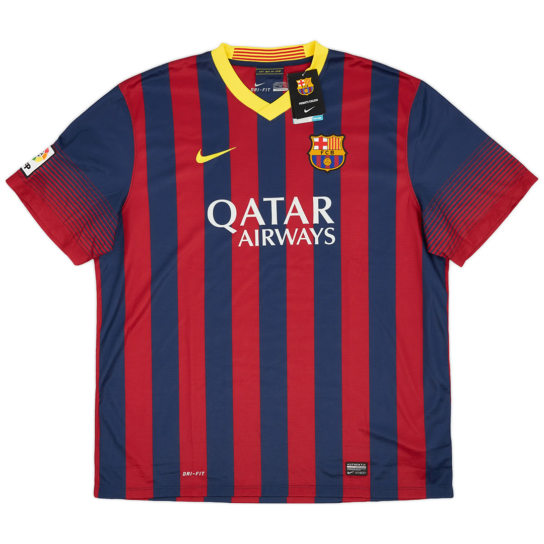 Messi #10 Retro Barcelona Home Jersey 2013/14 - Reps Jerseys