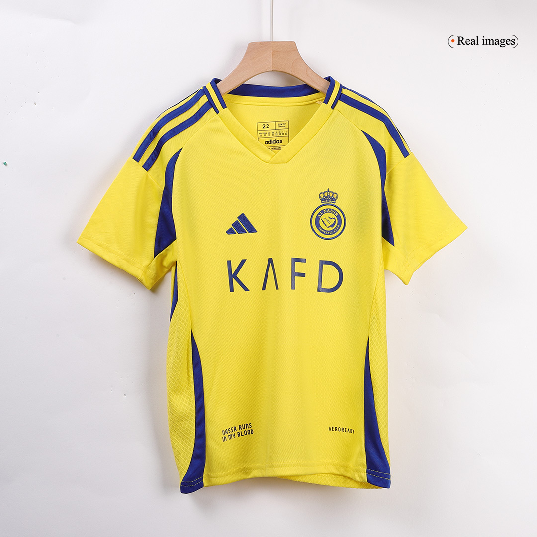 Kids Al Nassr Home Full Kit(Jersey+Shorts+Socks) 2024/25 - Reps Jerseys