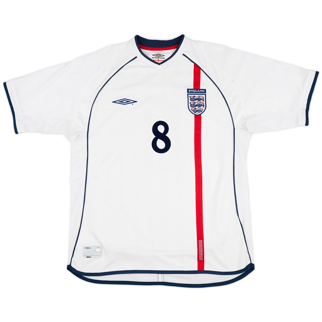 SCHOLES #8 Retro England Home Jersey World Cup 2002 - Reps Jerseys