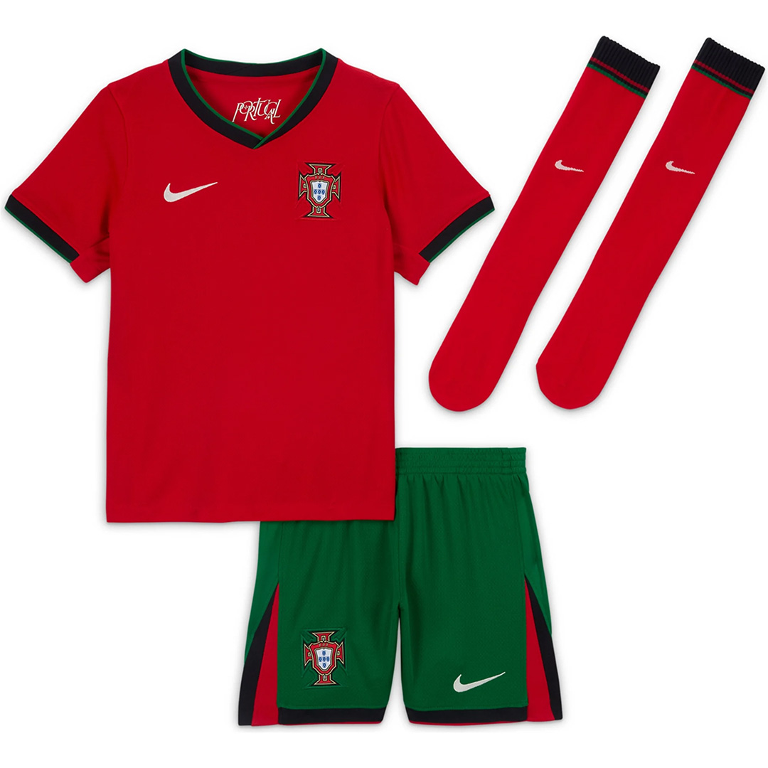 Kids Portugal Home Full Jersey Kit Euro 2024 - Reps Jerseys