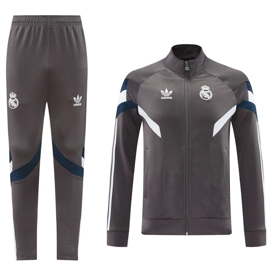 Real Madrid Training Kit (Jacket+Pants) Gray 2024/25 - Reps Jerseys