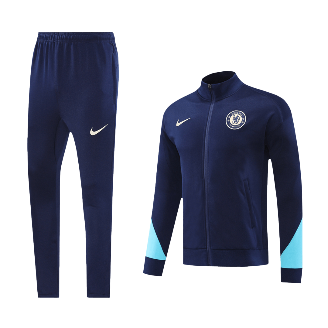Chelsea Full Zipper Training Kit (Jacket+Pants) Navy 2024/25 - Reps Jerseys