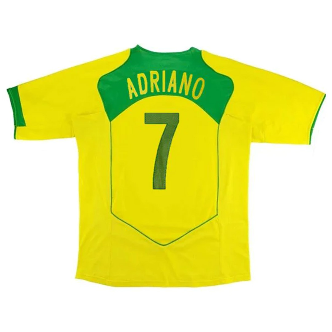 Brazil ADRIANO #7 Retro Jersey Home 2004 - Reps Jerseys