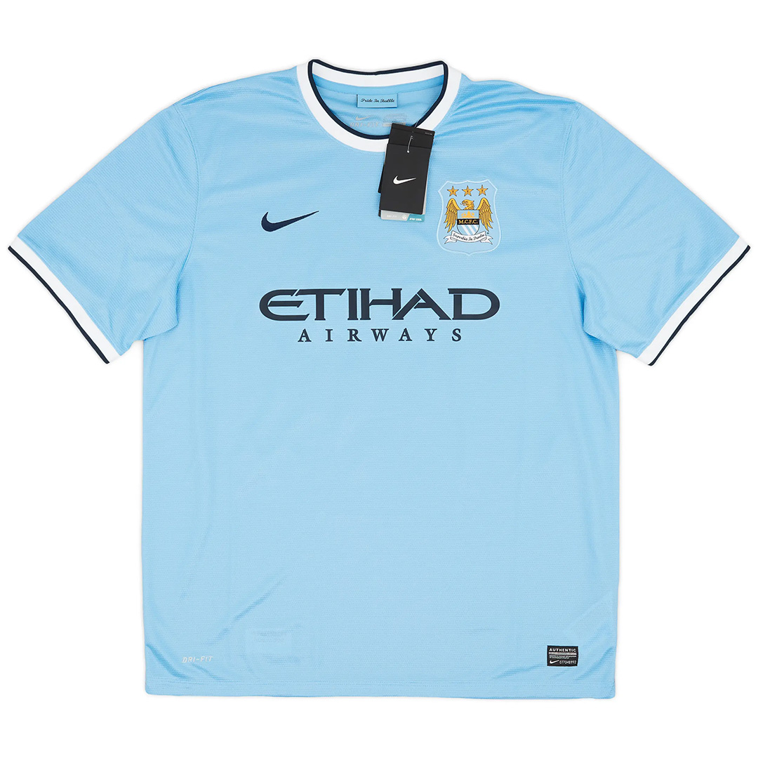 KUN AGÜERO #16 Retro Manchester City Home Jersey 2013/14 - Reps Jerseys