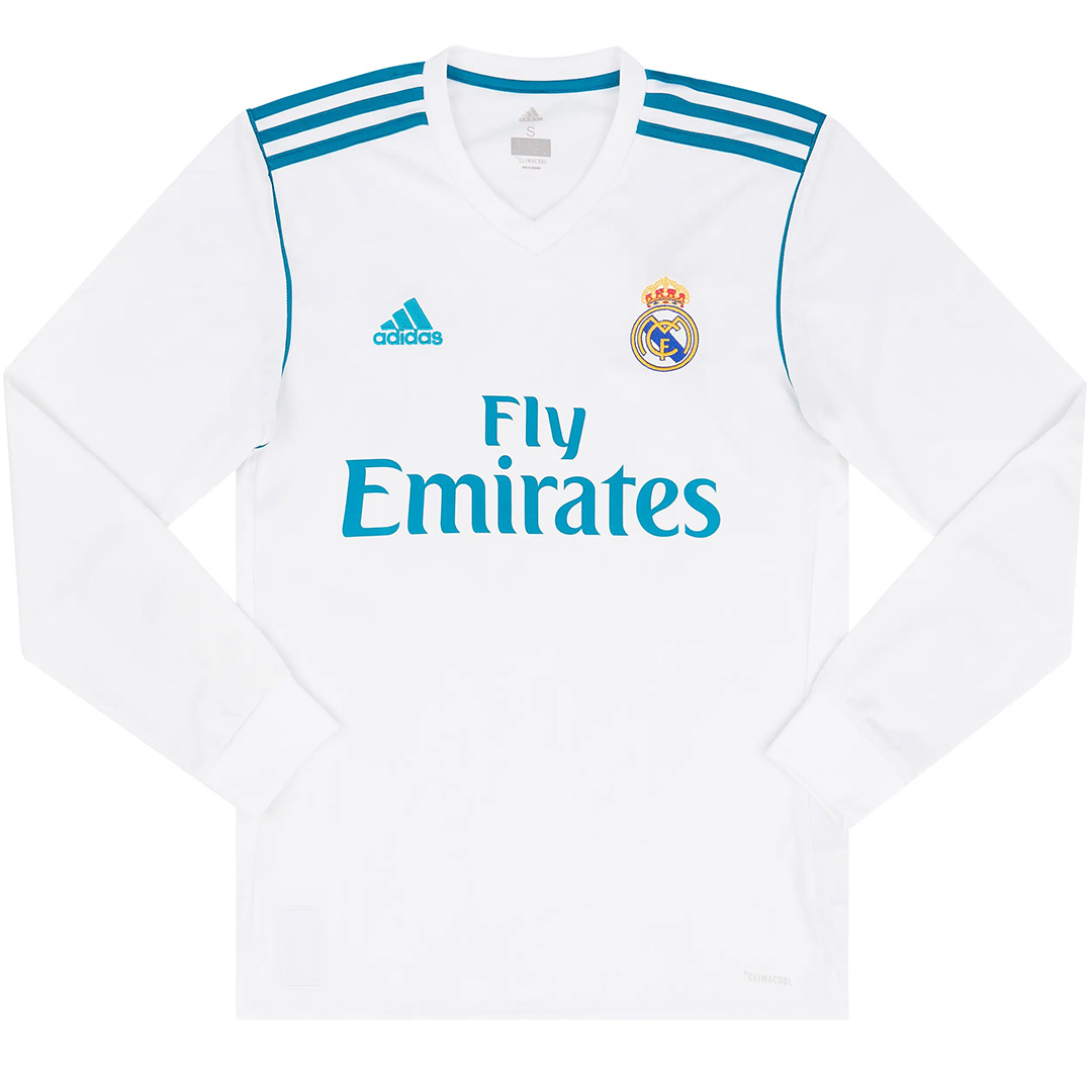 Retro Real Madrid Home Long Sleeve Jersey 2017/18 - Reps Jerseys