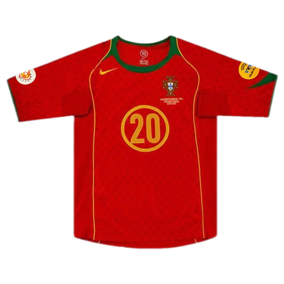 Portugal Deco #20 Retro Jersey Home Euro Cup Final 2004 - Reps Jerseys