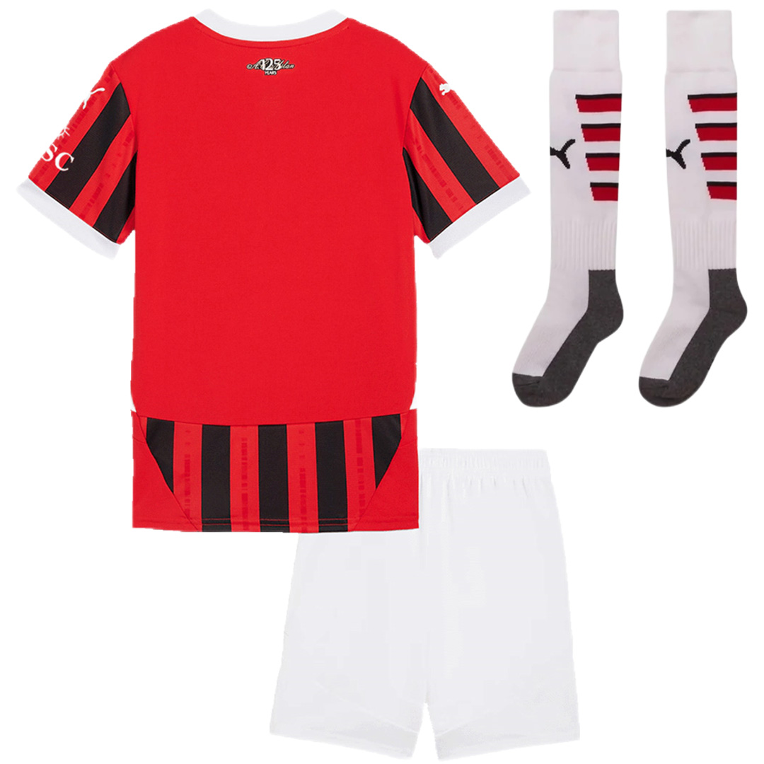 Kids AC Milan Home Full Kit(Jersey+Shorts+Socks) 2024/25 - Reps Jerseys