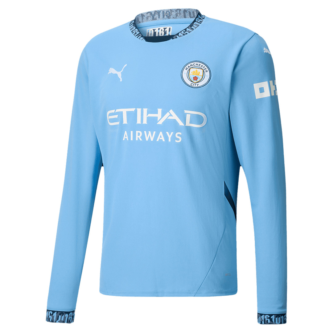 Manchester City Home Long Sleeve Jersey 2024/25 - Reps Jerseys