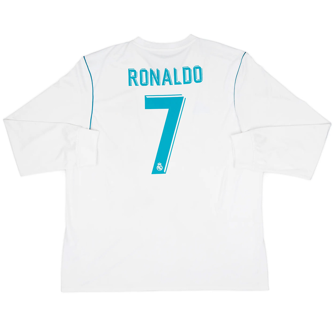 RONALDO #7 Retro Real Madrid Home Long Sleeve Jersey 2017/18 - Reps Jerseys
