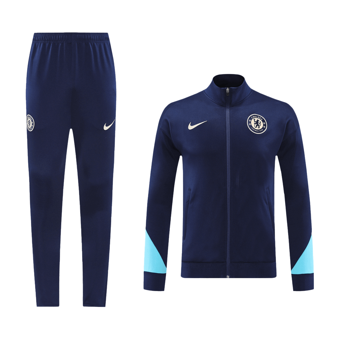 Chelsea Full Zipper Training Kit (Jacket+Pants) Navy 2024/25 - Reps Jerseys