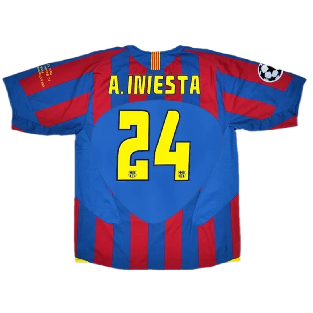 A.Iniesta #24 Retro Barcelona UCL Final Home Jersey 2005/06 - Reps Jerseys
