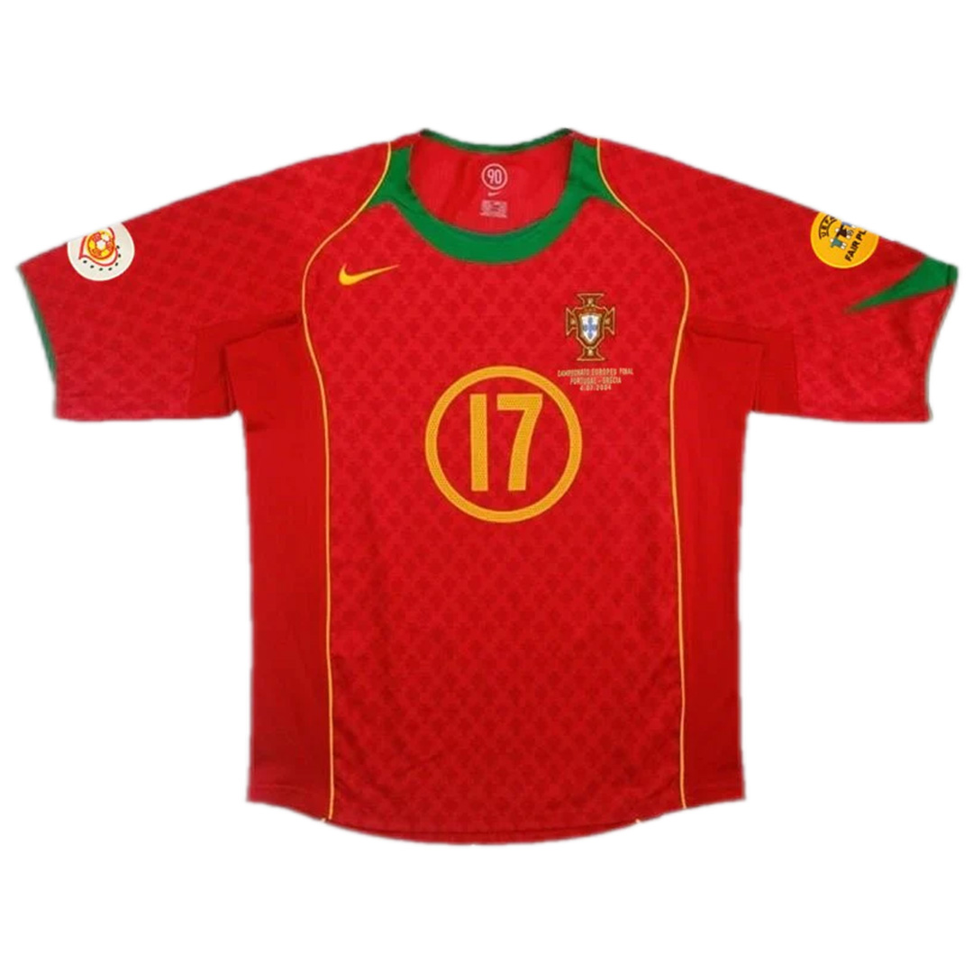 Portugal C.Ronaldo #17 Retro Jersey Home Euro Cup Final 2004 - Reps Jerseys