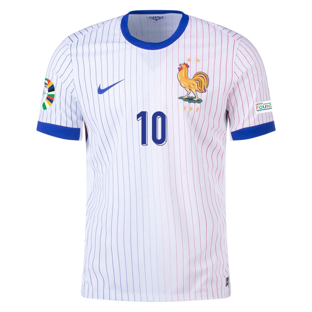 MBAPPE #10 France Away Jersey Player Version Euro 2024 - Reps Jerseys