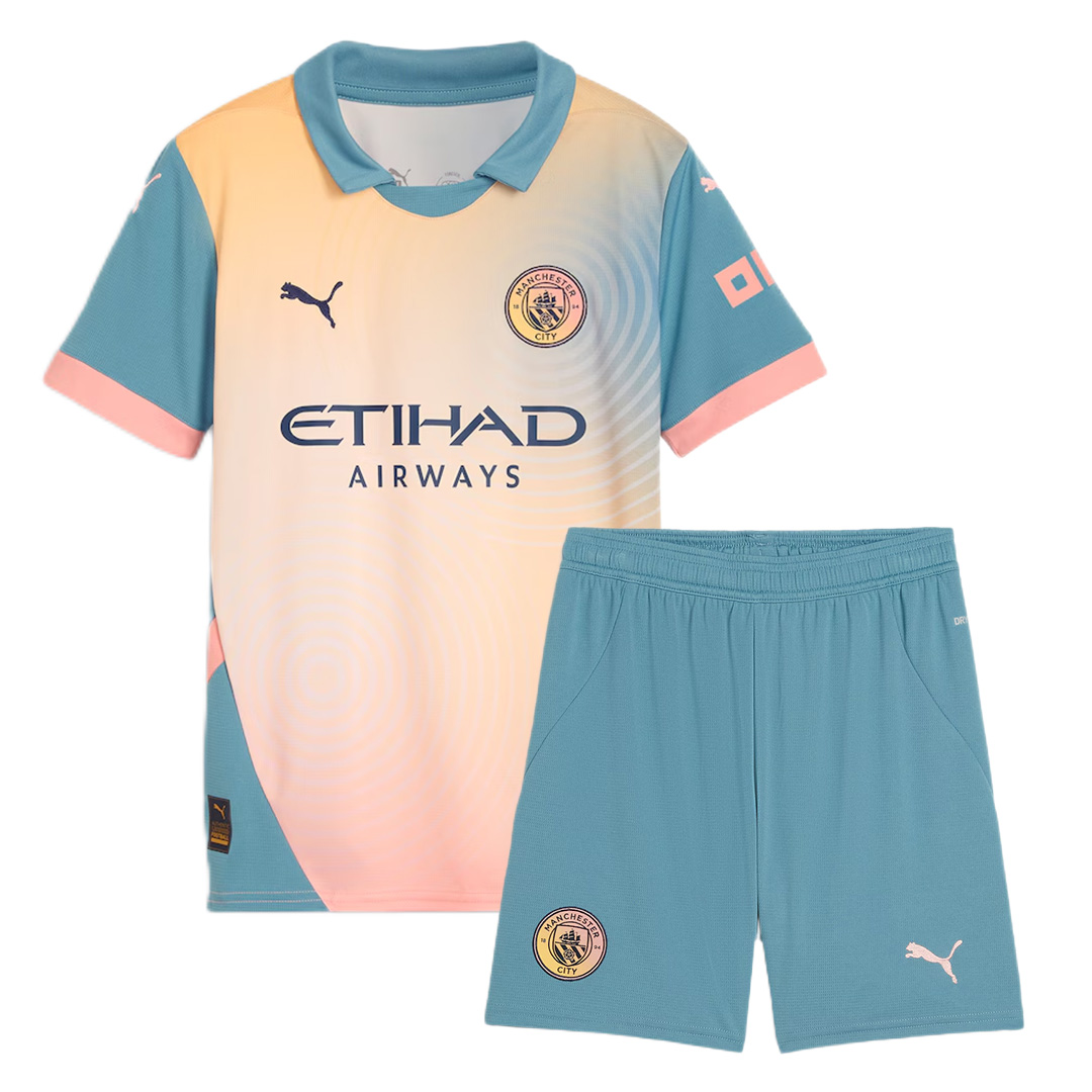 Kids Manchester City Fourth Jersey Kit 2024/25 - Reps Jerseys