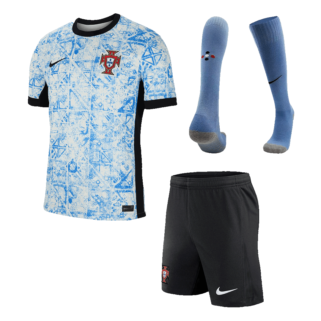 Portugal Away Whole Kit(Jersey+Shorts+Socks) Euro 2024 - Reps Jerseys