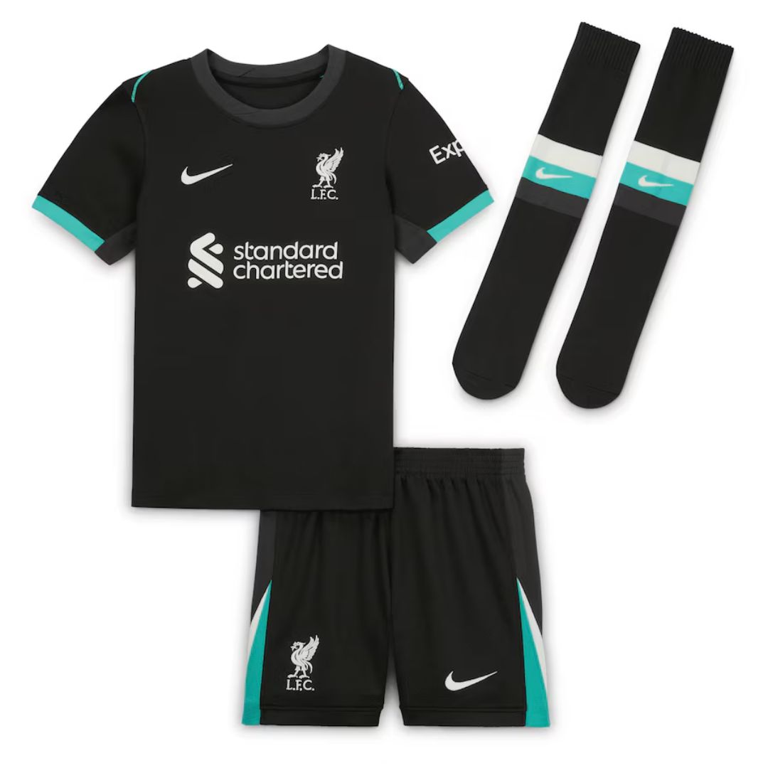 Kids Liverpool Away Full Jersey Kit 2024/25 - Reps Jerseys