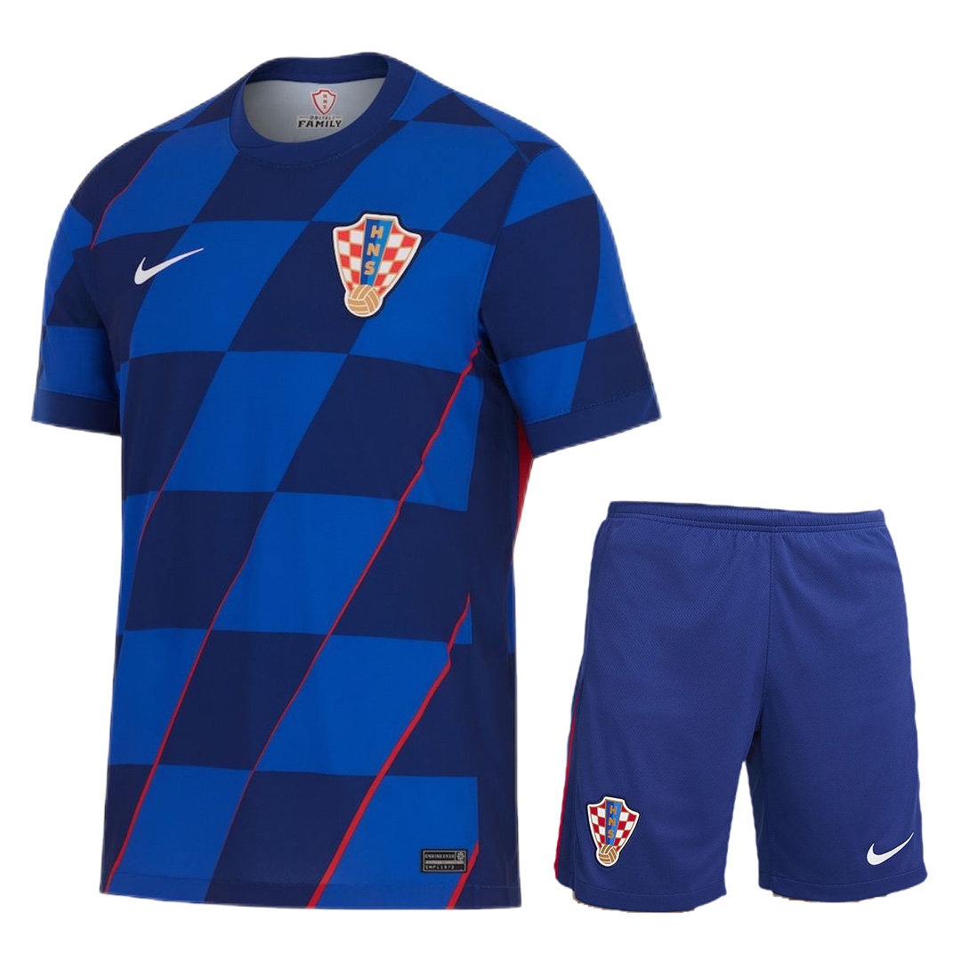 Men's Croatia Away Kit(Jersey+Shorts) Euro 2024 - Reps Jerseys