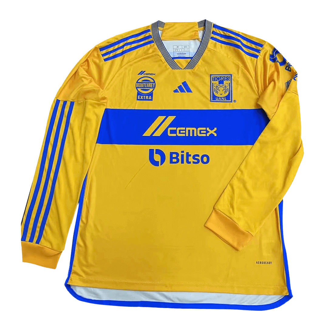 Tigres UANL Home Long Sleeve Jersey 2023/24 - Reps Jerseys
