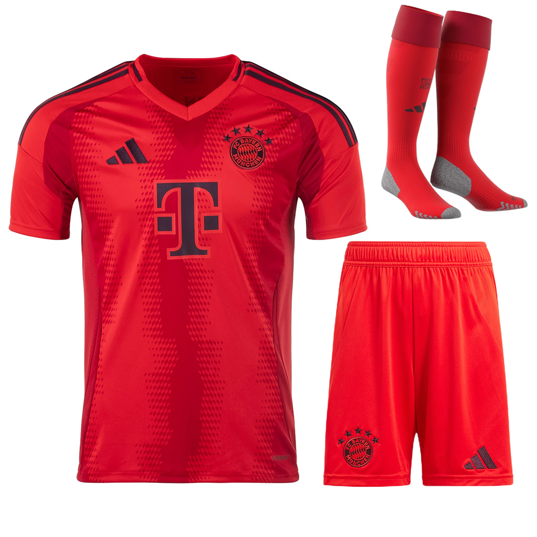[Super Replica] Bayern Munich Home Whole Kit(Jersey+Shorts+Socks) 2024/25 - Reps Jerseys