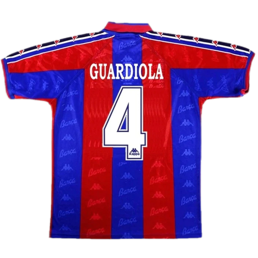 Guardiola #4 Retro Barcelona Home Jersey 1996/97 - Reps Jerseys