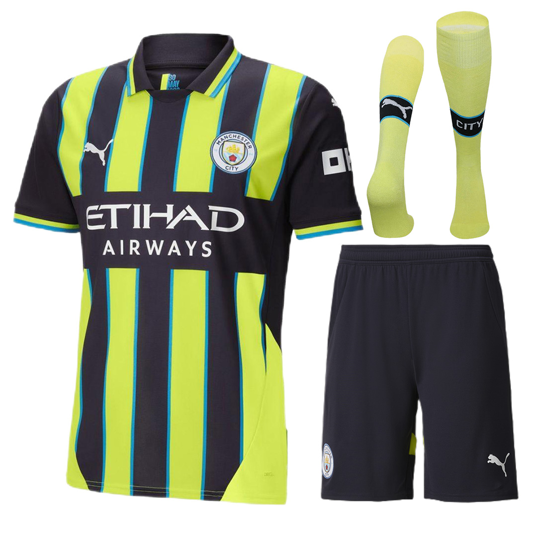 Manchester City Away Full Kit(Jersey+Shorts+Socks) 2024/25 - Reps Jerseys