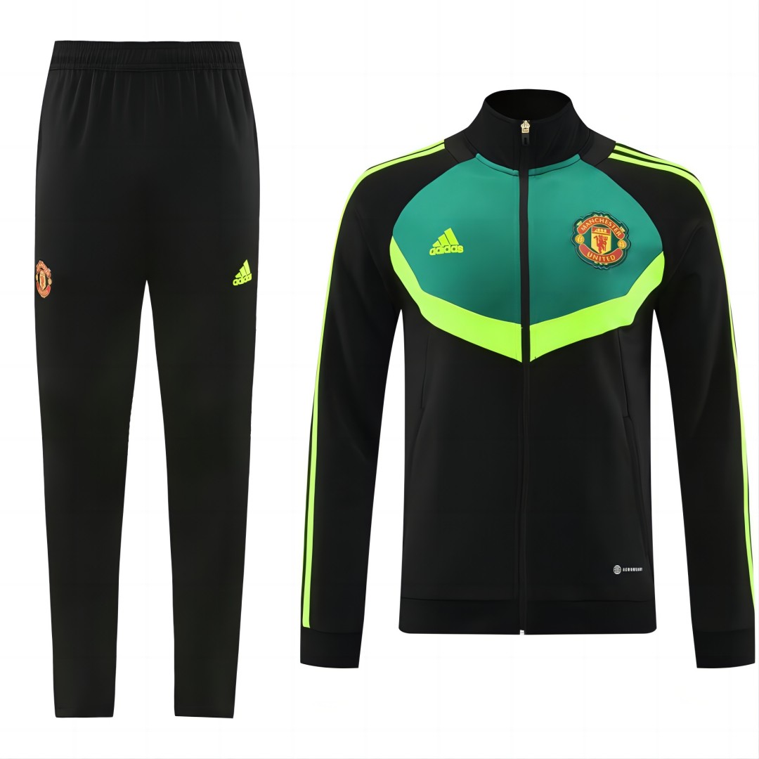 Manchester United Training Kit (Jacket+Pants) Black 2024/25 - Reps Jerseys