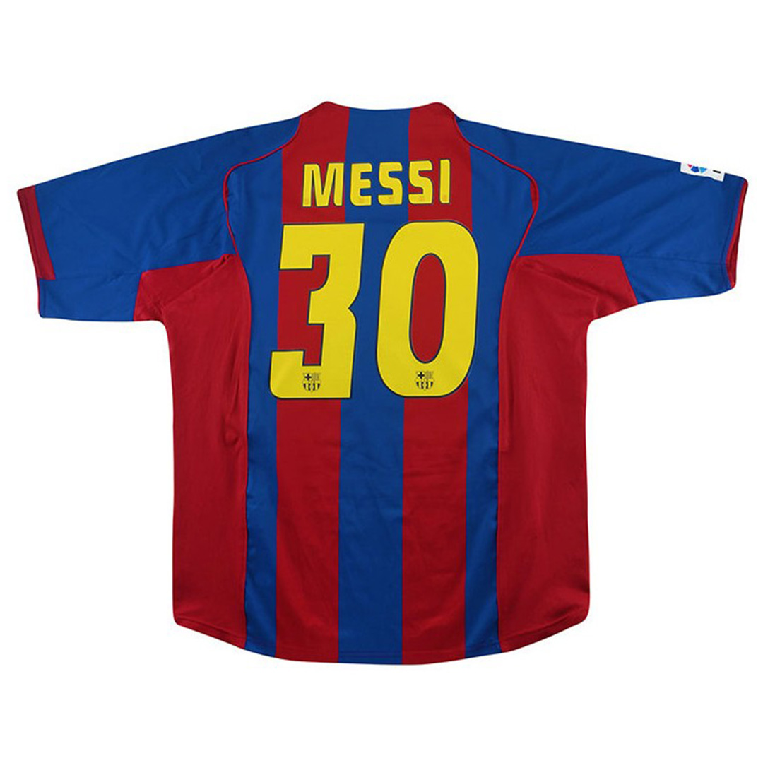 Messi #30 Retro Barcelona Home Jersey 2004/05 - Reps Jerseys