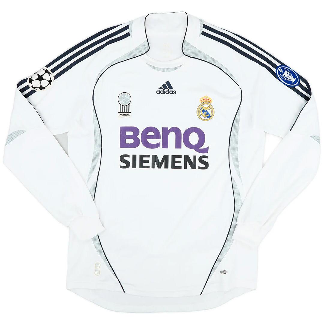 Real Madrid Retro Jersey Long Sleeve Home 2006/07 - Reps Jerseys
