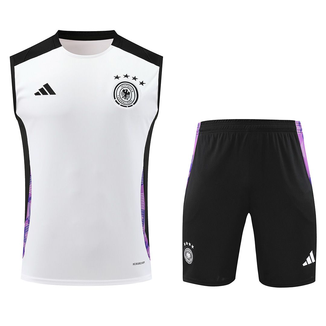 Germany Sleeveless Training Kit White Euro 2024 - Reps Jerseys