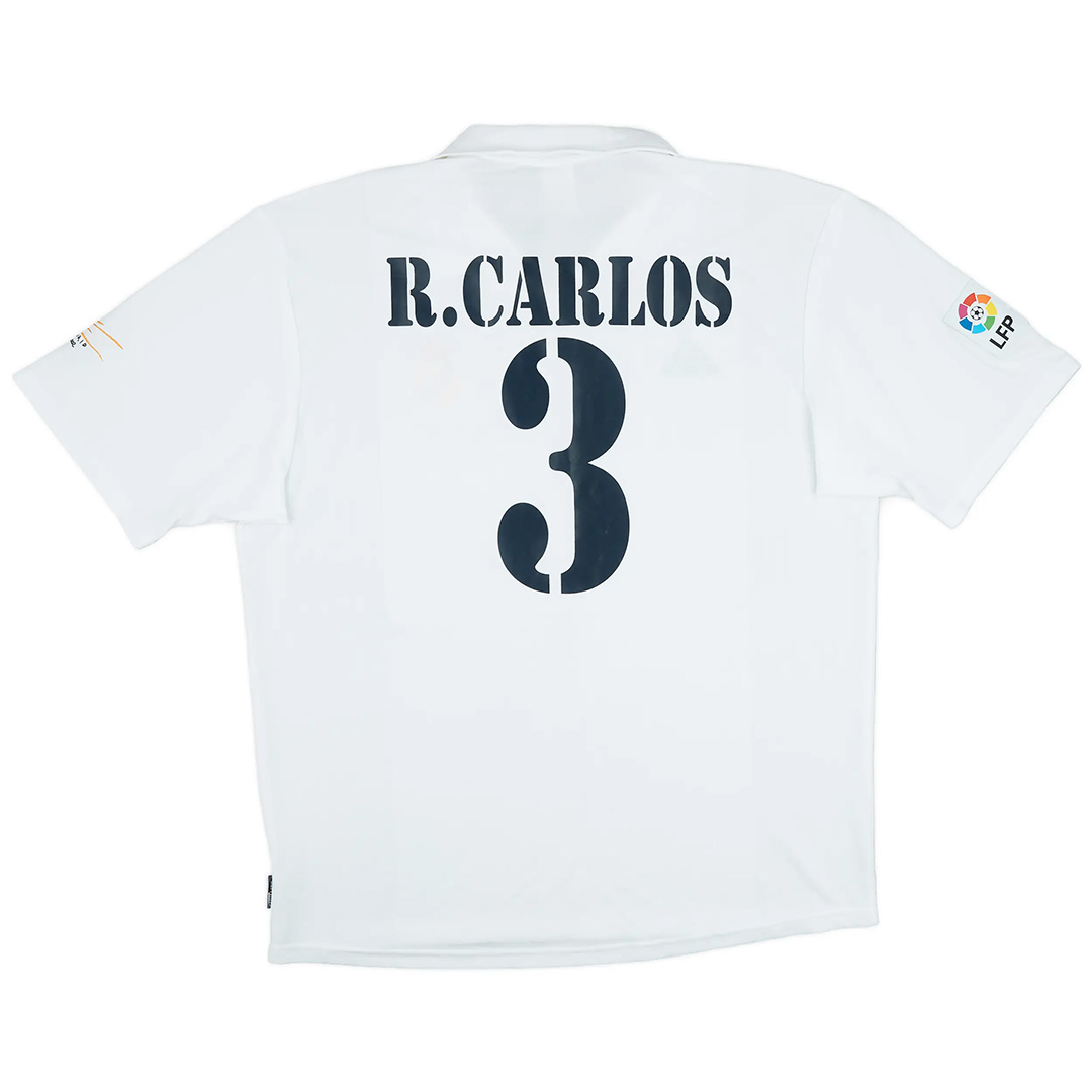R.CARLOS #3 Real Madrid Retro Jersey Centenary Home 2002/03 - Reps Jerseys
