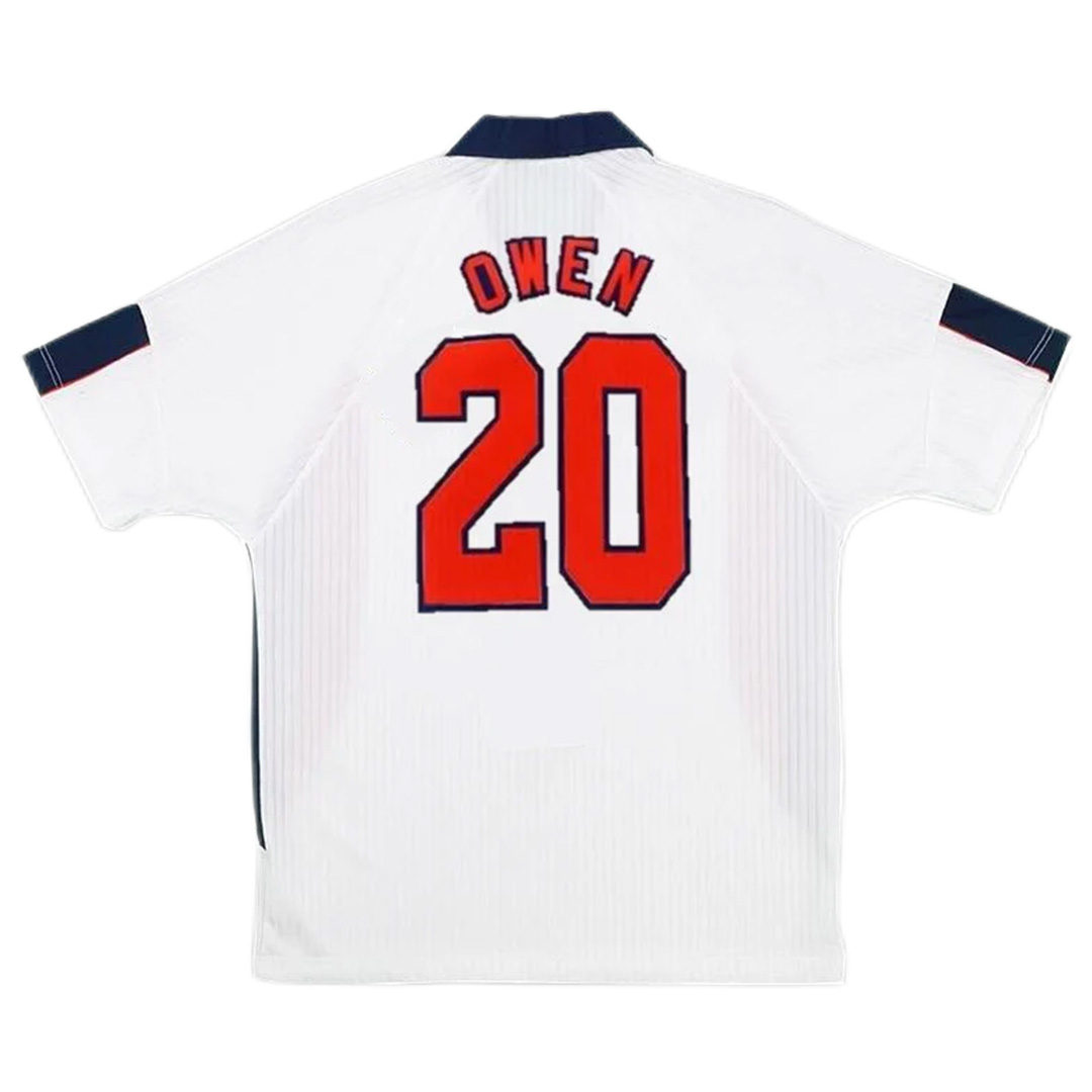 Owen #20 Retro England Home Jersey World Cup 1998 - Reps Jerseys