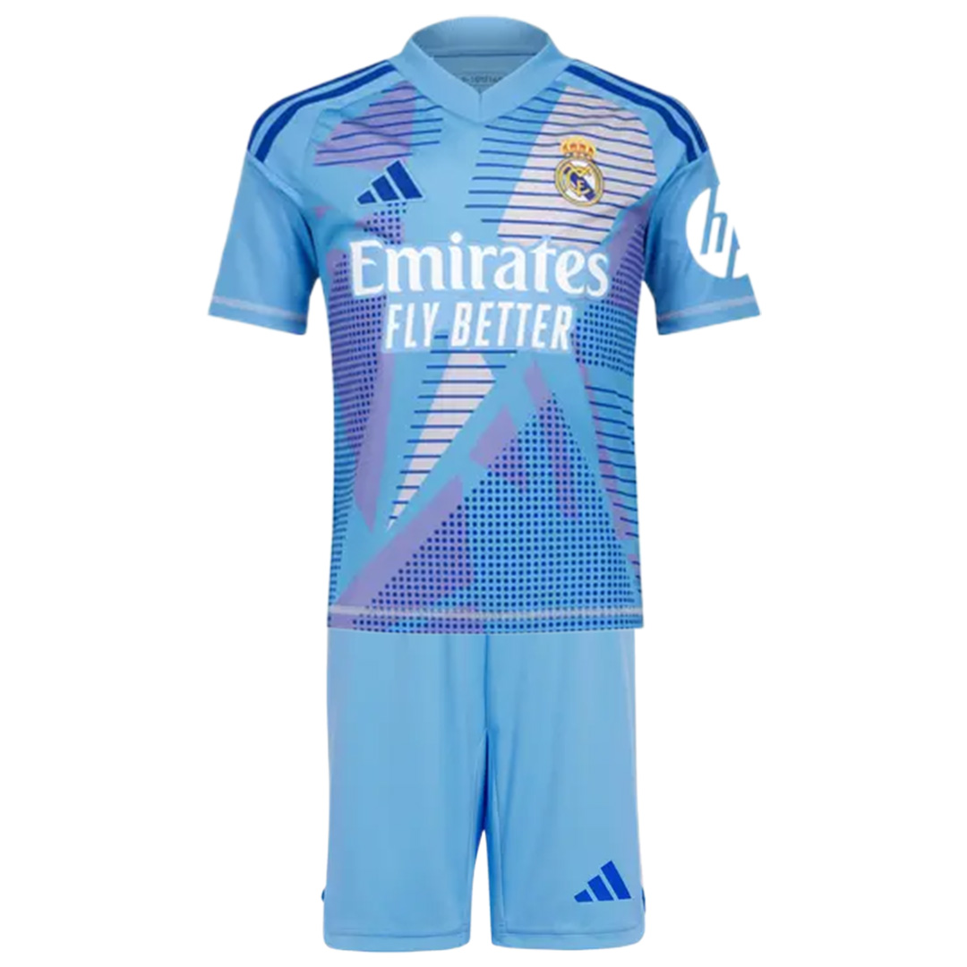 Kids Real Madrid Goalkeeper Kit Jersey+Shorts 2024/25 - Reps Jerseys