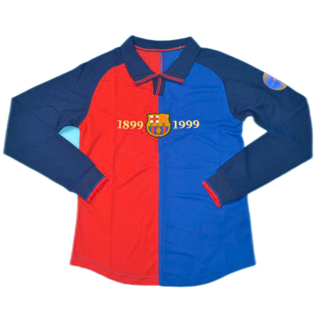 Retro Barcelona Home Long Sleeve Jersey 1999/00 - Reps Jerseys