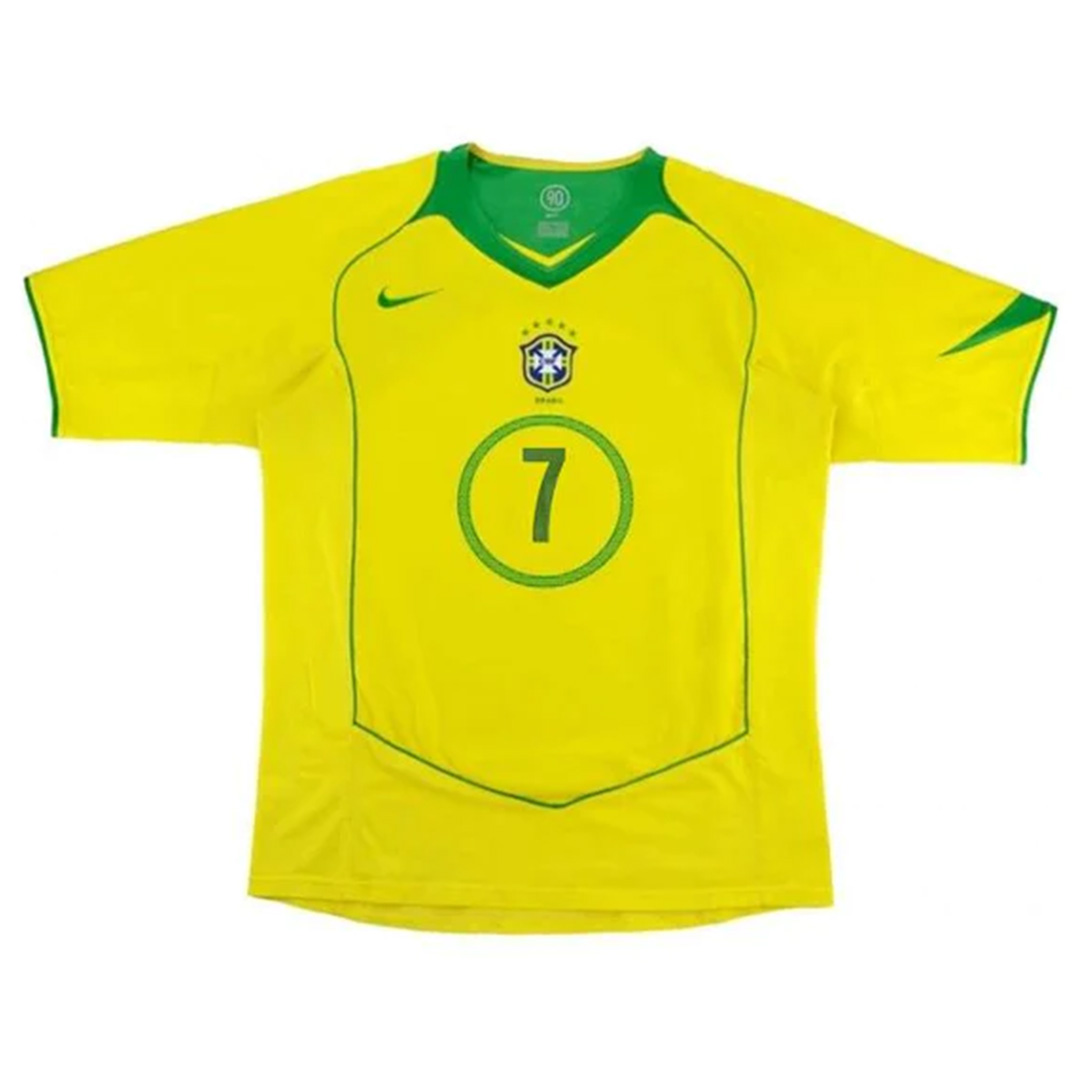Brazil ADRIANO #7 Retro Jersey Home 2004 - Reps Jerseys