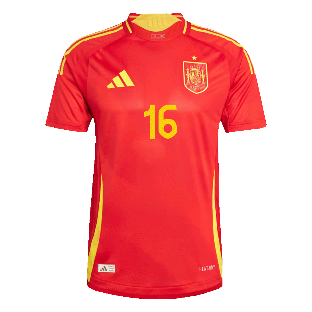 RODRIGO #16 Spain Home Jersey Player Version Euro 2024 - Reps Jerseys